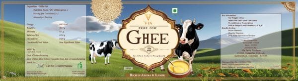 ghee 100ml label